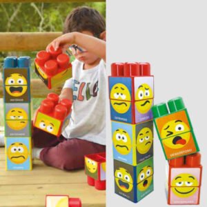 Blocos de encaixe expressões e emoções